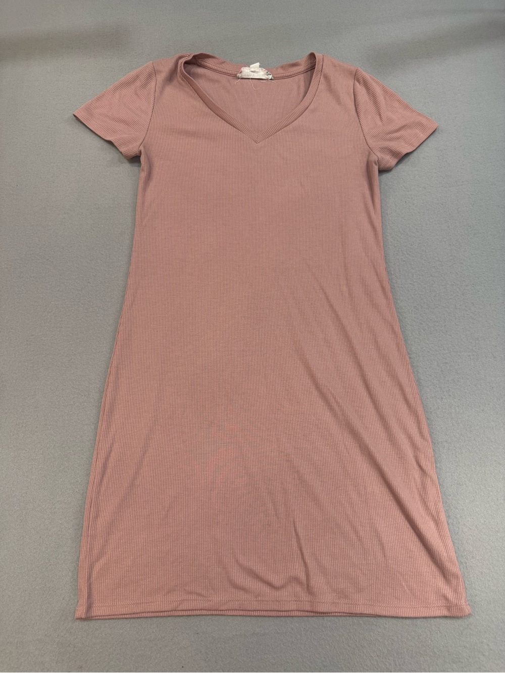 Pink Rose Ribbed Knit Sweater in Dusty Rose